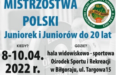 Zapraszamy na Mistrzostwa Polski Juniorek i Juniorów do lat 20 w podnoszeniu ciężarów
